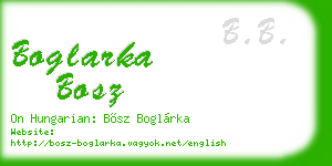 boglarka bosz business card